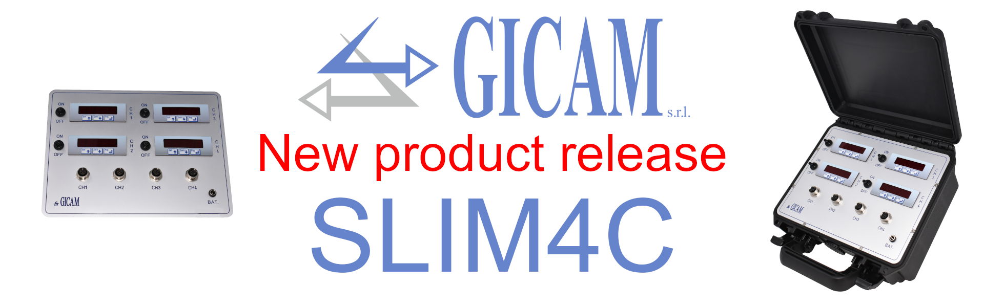 Der SLIM4C besteht aus 4 Instrumenten, die die gleiche Anzahl dedizierter Kanäle anzeigen können